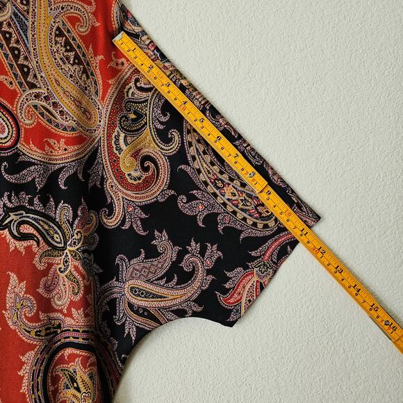 ETRO Women's Multicolored Paisley 100% Silk Bohemian Top Sz M (Approx) - Picture 16 of 16
